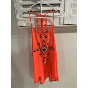 Orange blousey tank